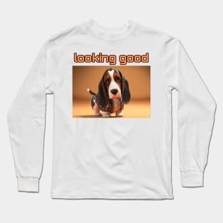 Basset Hound - Looking Good and dressed for success Long Sleeve T-Shirt